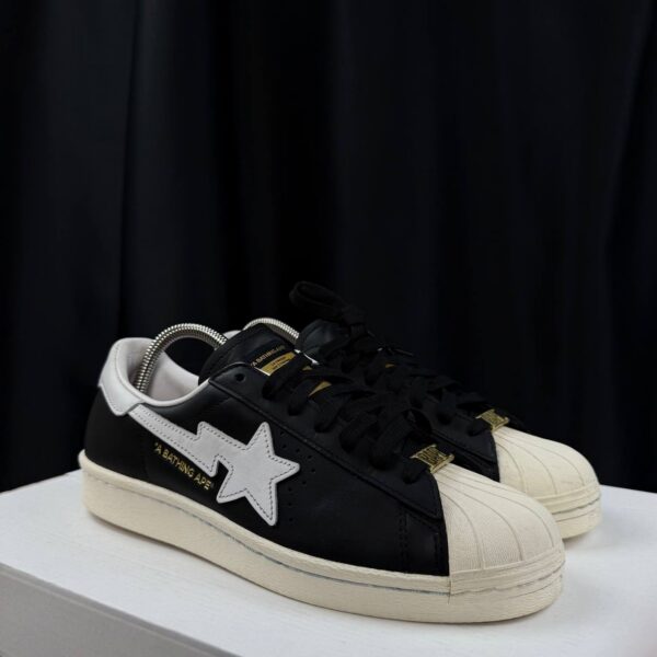 Кроссовки Adidas x BAPE Superstar 80s 'Core Black Off White' ﻿